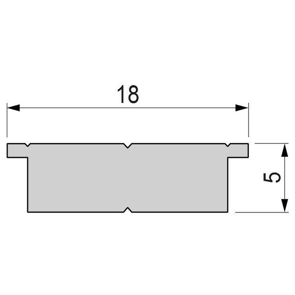 Deko-Light Trägerprofil, LED-Träger T-01-15 für 15 - 16,3mm LED Stripes, Alu, Silber-matt,1m 970764