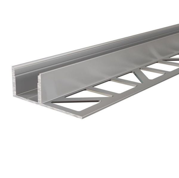 Deko-Light Fliesen-Profil EL-03-12 für 12 - 13,3mm LED Stripes, Alu, Silber, eloxiert, 1250mm 975360