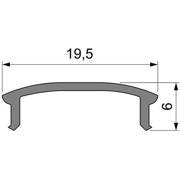 Deko-Light Abdeckung F-01-15, matt 75% Transmission, 1m 983532