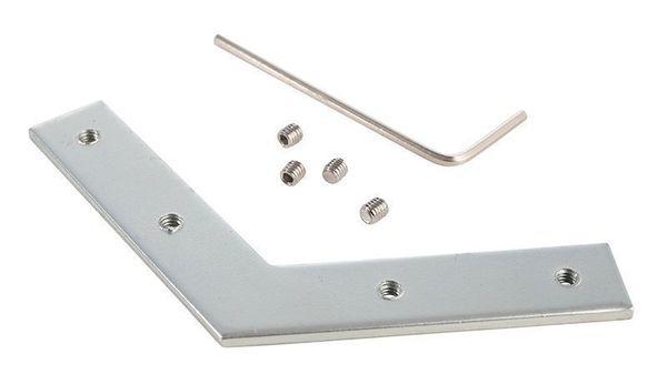 Deko-Light Nutenstein / Eckverbinder 120°, Metall, Silber, natur 987026