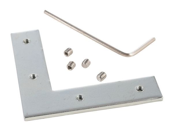 Deko-Light Nutenstein / Eckverbinder 90°, Metall, Silber, natur 987027