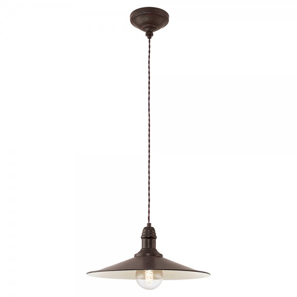 Eglo Hängeleuchte Stockbury E27 antik-braun-beige