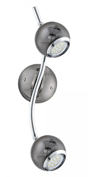Eglo LED Deckenleuchte Bimeda GU10 2x3W L:36.5cm nickel-schwarz