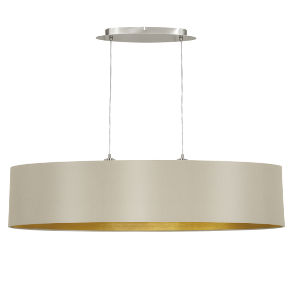 Eglo Pendelleuchte Maserlo 100cm 2xE27 taupe-gold