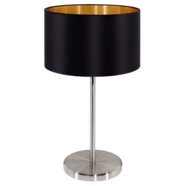 Eglo Tischleuchte Maserlo E27 H42cm schwarz-gold