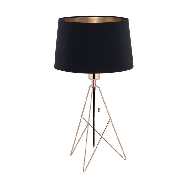 EGLO 39178 CAMPORALE Tischleuchte schwarz kupfer E27