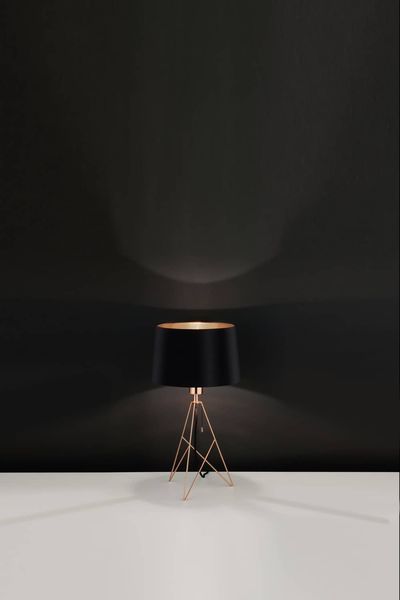 EGLO 39178 CAMPORALE Tischleuchte schwarz kupfer E27