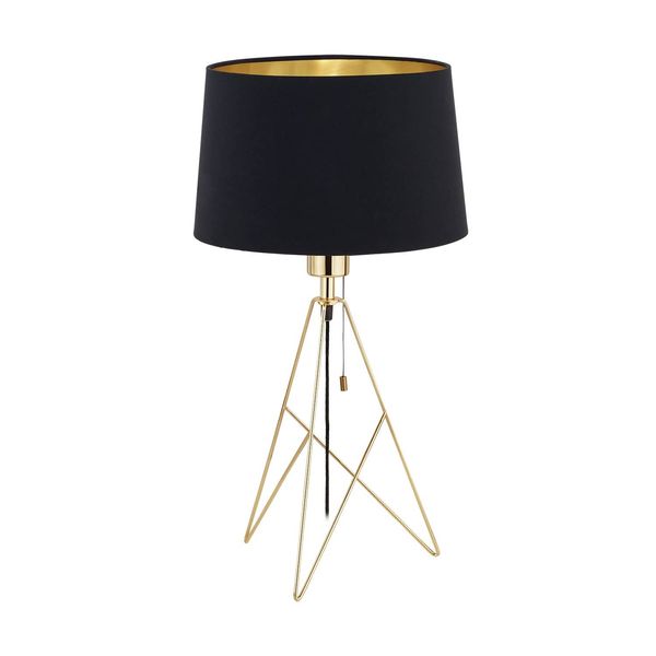 EGLO 39179 CAMPORALE Tischleuchte schwarz gold E27