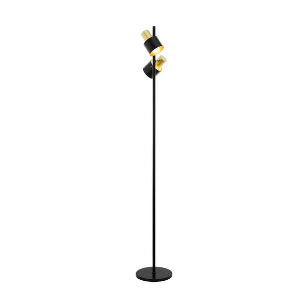 EGLO 39388 FIUMARA Stehleuchte schwarz gold 2xE27