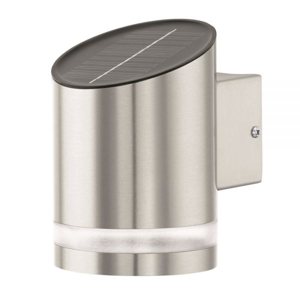 Eglo LED Wandleuchte Edelstahl Solarbetrieb mit Schalter