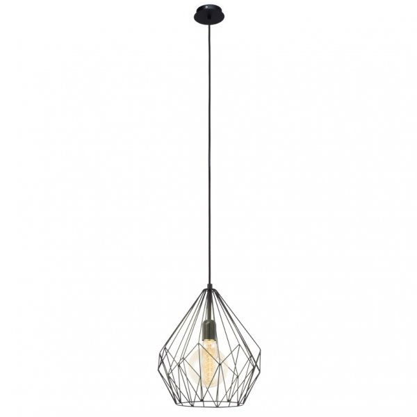 Eglo Pendelleuchte Carlton E27 schwarz 49257