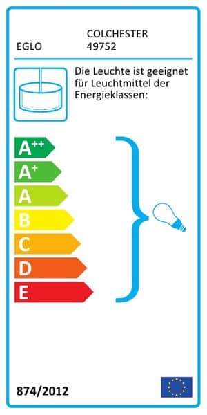 Eglo 49752 Colchester Pendelleuchte 6x E14 taupe antik