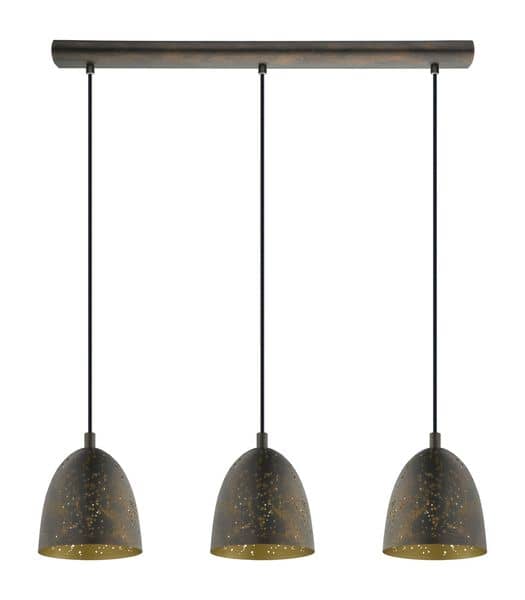 Eglo 49871 Safi Hängeleuchte 3x E27 braun gold