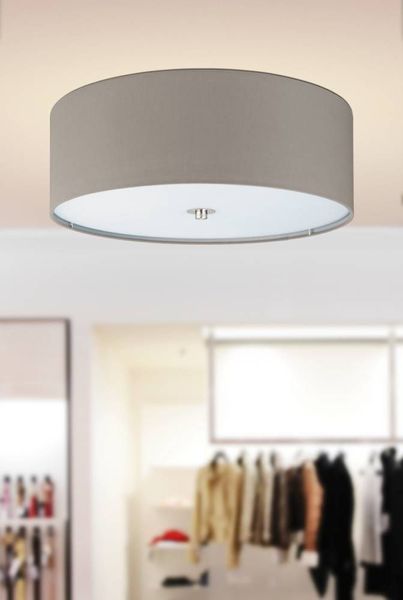 Eglo 61397 PASTERI PRO E27 Schirm Ø475mm Weiss Taupe