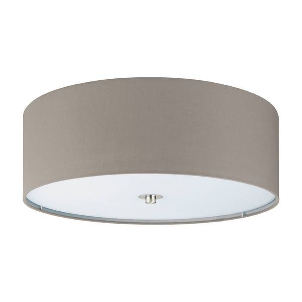 Eglo 61397 PASTERI PRO E27 Schirm Ø475mm Weiss Taupe