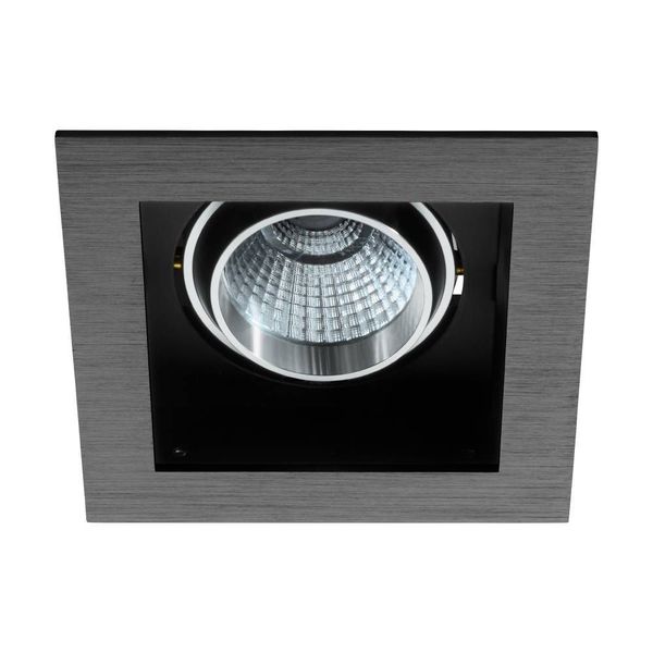 Eglo 61606 BISCARI LED Einbauspot Downlight 1x6,4W 120x120mm Schwarz Warmweiss
