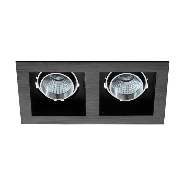 Eglo 61616 BISCARI LED Einbauspot Downlight 2x6,4W 225x120mm Schwarz Warmweiss