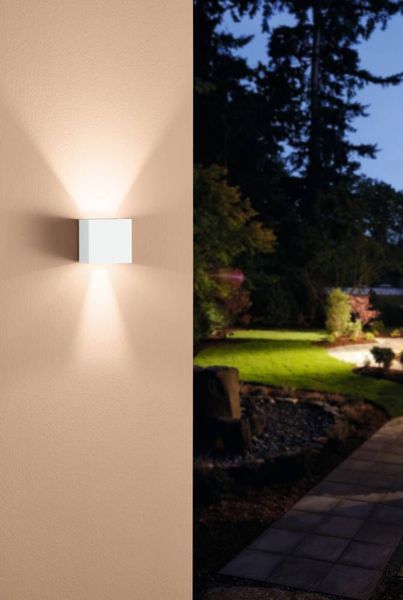 Eglo 61921 CALPINO PRO LED Außen-Wandleuchte 2x3,3W Weiss Warmweiss IP54