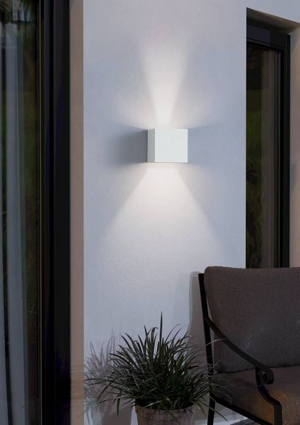 Eglo 61921 CALPINO PRO LED Außen-Wandleuchte 2x3,3W Weiss Warmweiss IP54