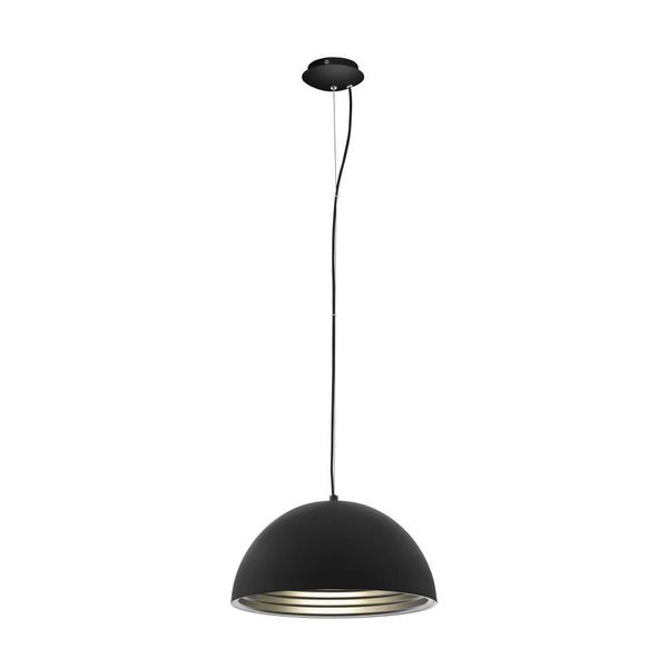 Eglo 61977 PANDERAS E27 Pendelleuchte Ø500mm Schwarz, Silber