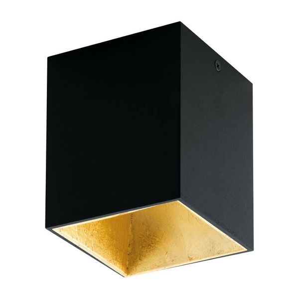 Eglo 62258 POLASSO PRO GU10 Anbauspots+Anbauleuchten 100x100mm Schwarz, Gold