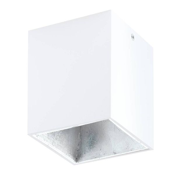 Eglo 62263 POLASSO PRO GU10 Anbauspots+Anbauleuchten 100x100mm Weiss, Silber