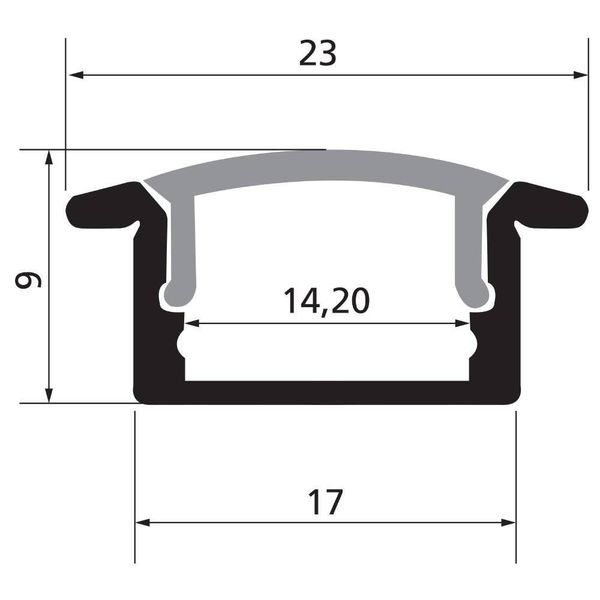 Eglo 62431 RAVELO Außen-Schiene 1000x23mm Weiss