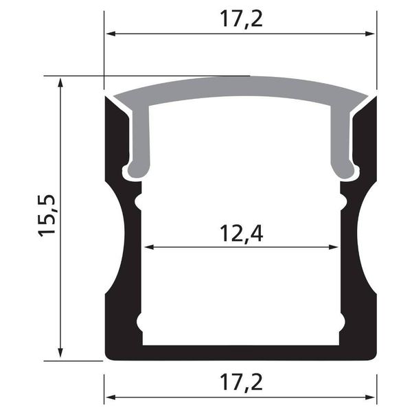 Eglo 62451 RAVELO Außen-Schiene 1000x17mm Weiss