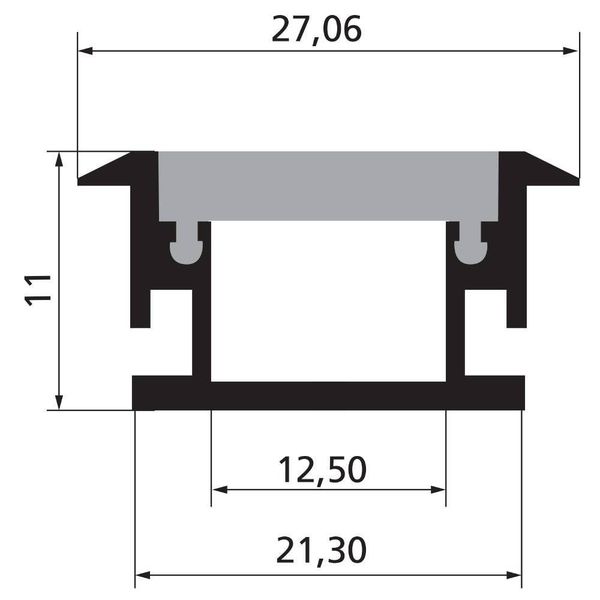 Eglo 62489 RAVELO Bodenschiene 3000x27mm Aluminium