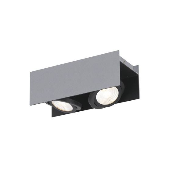 Eglo 62968 VIDAGO PRO LED Deckenleuchte 2x9W 425x130mm Silber, Schwarz Neutralweiss Dimmbar