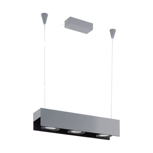 Eglo 62972 VIDAGO PRO LED Hängeleuchte 3x9W 670x130mm Silber, Schwarz Neutralweiss Dimmbar