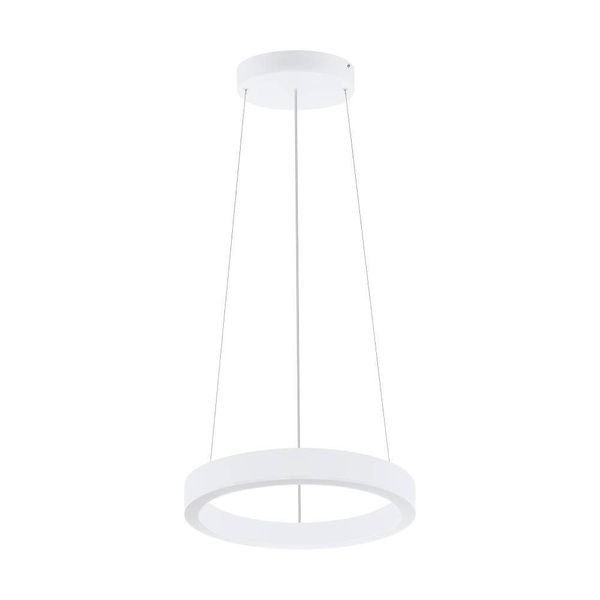 Eglo 63045 PASTRENGO 1 LED Pendelleuchte 2x30W Ø500mm Weiss Neutralweiss Dimmbar