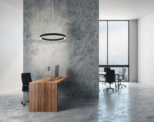 Eglo 63049 PASTRENGO 1 LED Pendelleuchte 2x30W Ø500mm Schwarz Weiss Warmweiss Dimmbar