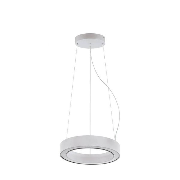 Eglo 63085 PASTRENGO 2 LED Pendelleuchte 30W Ø500mm Silber Weiss Warmweiss Dimmbar