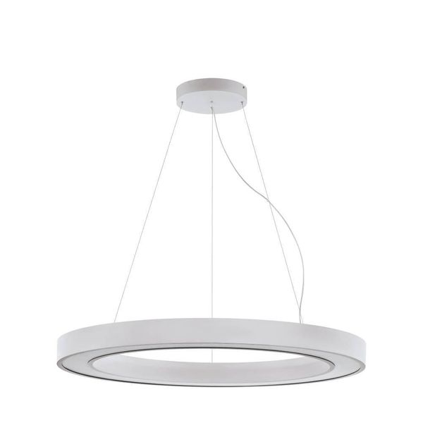 Eglo 63093 PASTRENGO 2 LED Pendelleuchte 75W Ø1100mm Silber Weiss Neutralweiss Dimmbar