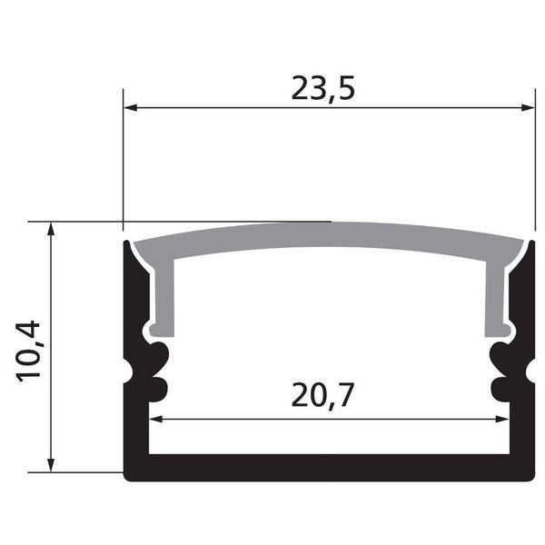 Eglo 63752 RAVELO Aufbauschiene 2000x24mm Aluminium Weiss