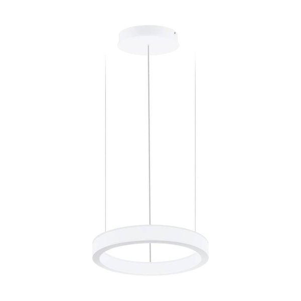 Eglo 64241 PASTRENGO 1 LED Pendelleuchte 2x30W Ø500mm Weiss Neutralweiss Dimmbar