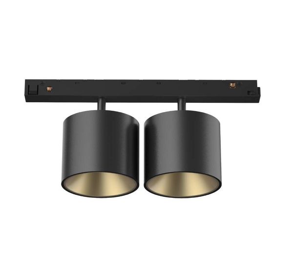 Eglo 648DD-509301-OOBLG LINE48V DD LED LED Stromschienenleuchte 2x Ø72mm Schwarz Warmweiss