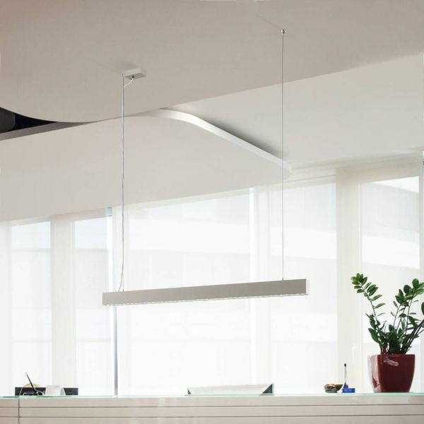 Eglo 66464 ALBAVILLA LED Pendelleuchte 1070x38mm Silber Warmweiss Dimmbar