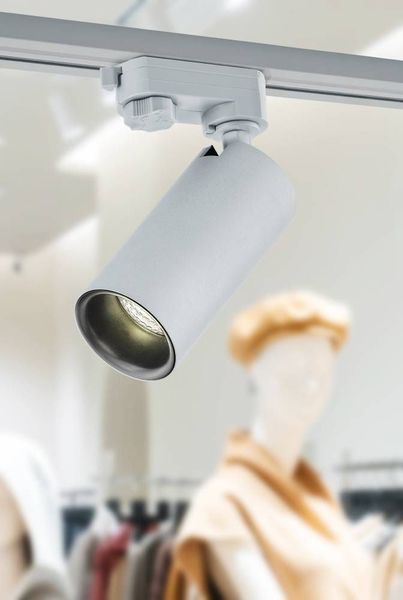 Eglo 67149 VILLANOVA 1 LED LED Stromschienenleuchte 12W Ø65mm Silber Warmweiss