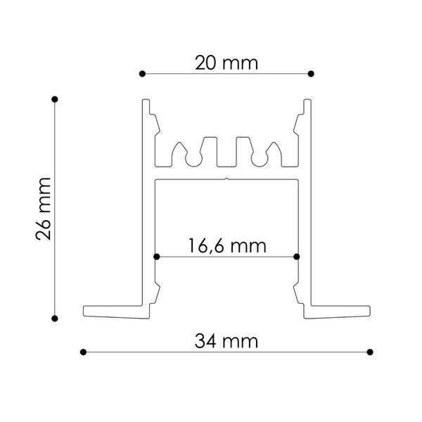 Eglo 69314 LEDLINE20 RECESSED Profil 3020x34mm Weiss