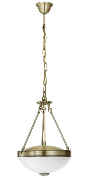 Eglo 82747 Savoy Hängeleuchte 2xE27 Metallguss brüniert weiss