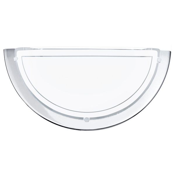 Eglo 83156 Planet 1 Wandleuchte E27 Stahl chrom weiss klar