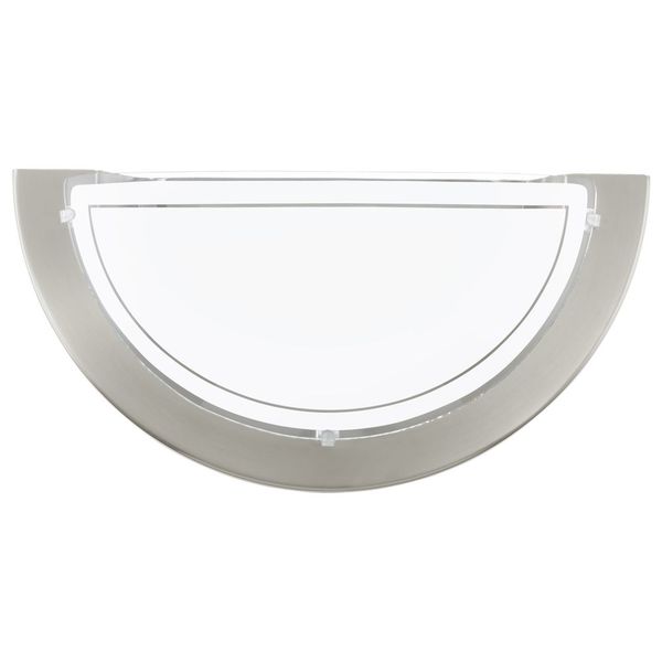 Eglo 83163 Planet 1 Wandleuchte E27 Stahl nickel-matt weiss klar