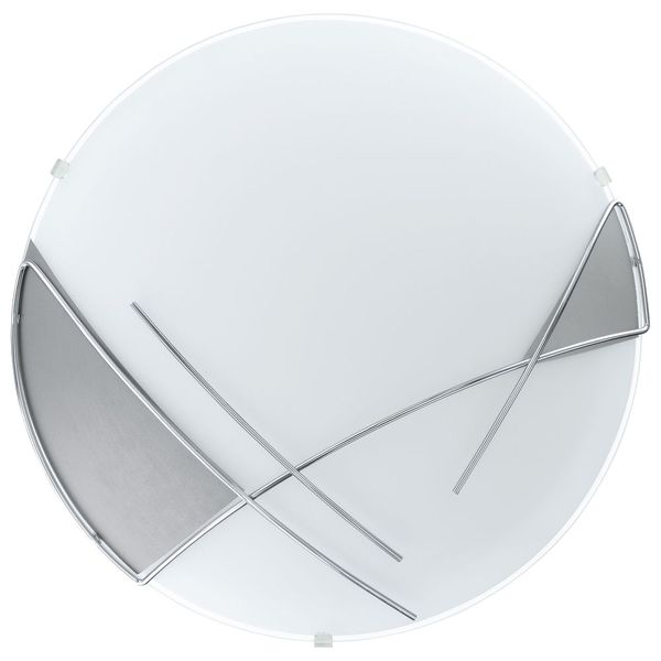 Eglo 89758 Raya Wandleuchte / Deckenleuchte E27 Stahl weiss chrom silber