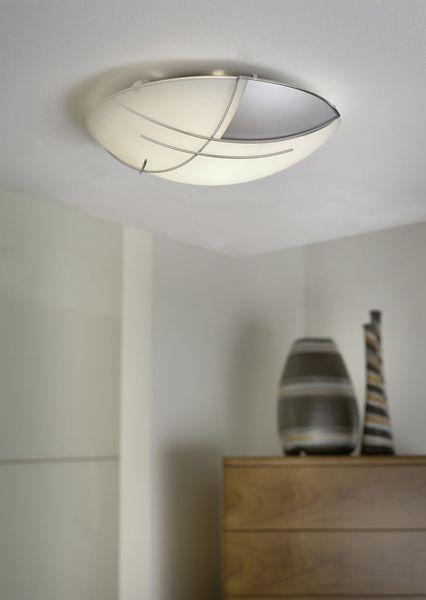 Eglo 89758 Raya Wandleuchte / Deckenleuchte E27 Stahl weiss chrom silber