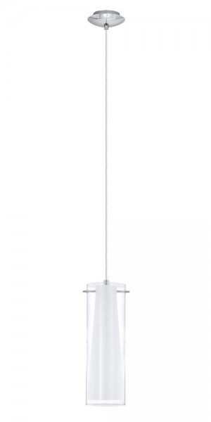 Eglo Hängeleuchte Pinto E27 Ø11cm Chrom und Glas