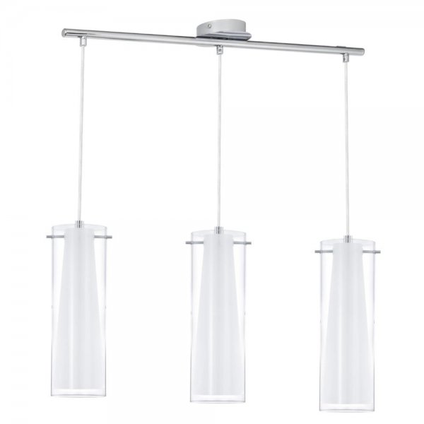 Eglo Hängeleuchte Pinto E27 H:110cm Chrom und Glas