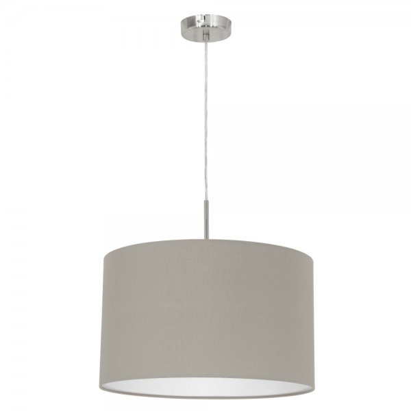 Eglo Pendelleuchte Pasteri Ø38cm E27 taupe graubraun