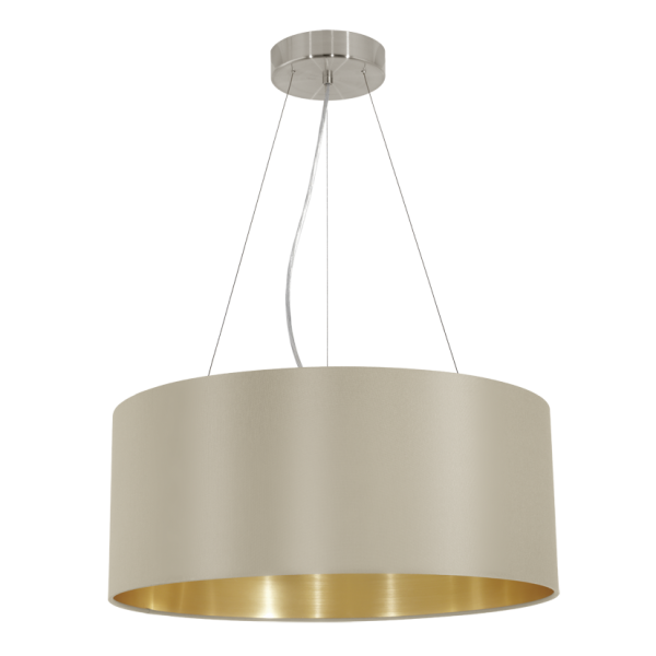 Eglo Pendelleuchte Maserlo Ø53cm 3xE27 taupe-gold 31607